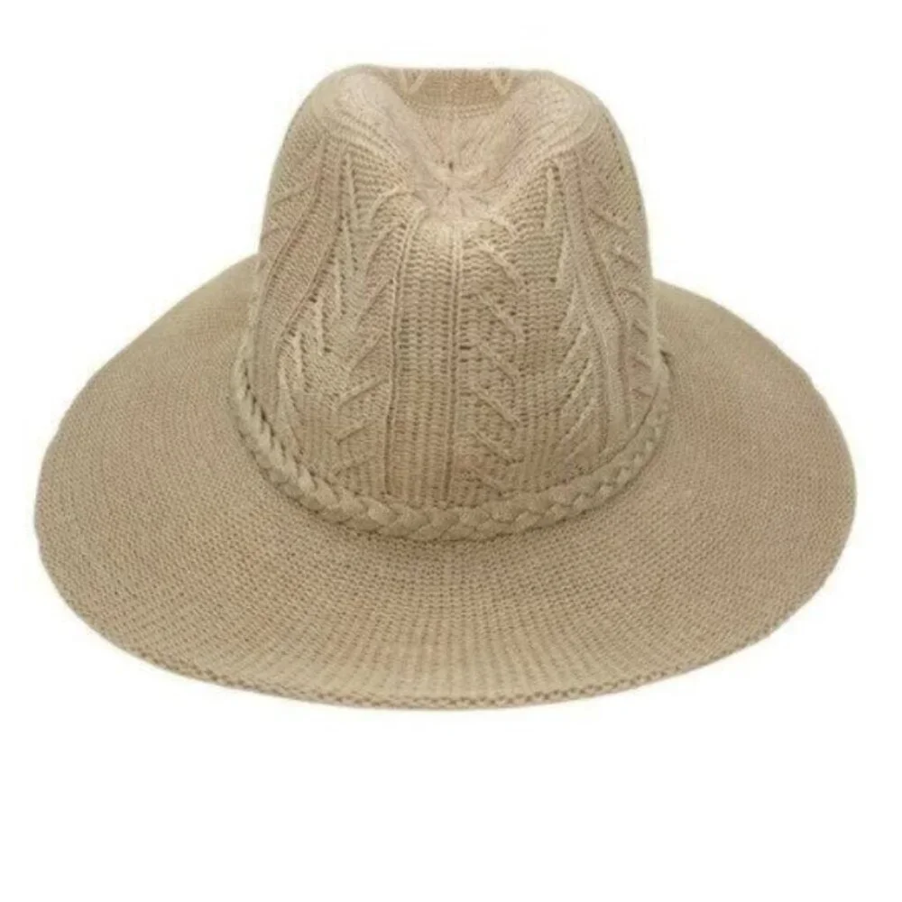 INC International Concepts Chevron Knit Panama Fedora Hat